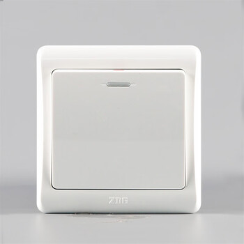 中兴开关面 开关插座 g1系列简约雅白开关面板16a三孔一开双控家用