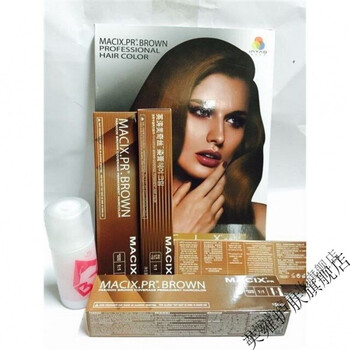 美奇丝炫棕彩染发膏黑色亚麻色遮盖白发厂直发wb5r浅棕红色