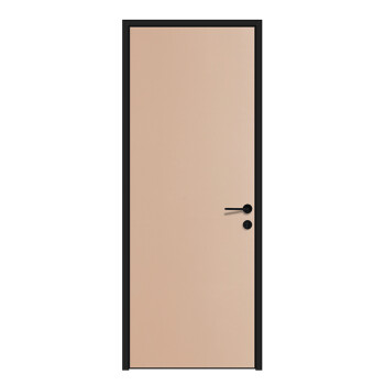 卡其色极简门窄边门窄框木门简约家用铝木门卧室门室内门房门 测量