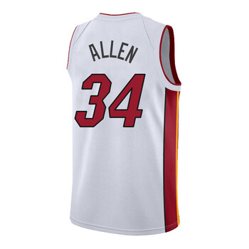 19赛季新款 定制热火雷阿伦34号迈阿密彩虹白色黑色训练透气速干球衣