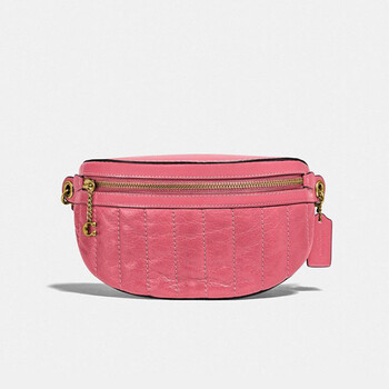 coach/蔻驰chain22绗缝皮革链条腰包胸包小号女款粉色c0851 b4/u6