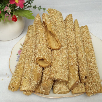 河南特产手工芝麻杆糖麻糖棍麦芽糖棍灶糖芝麻棒炒熟500g 两种混搭