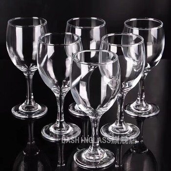 amwell加厚玻璃套装高脚杯6只葡萄酒杯洋酒杯高脚白酒杯家用饭店酒店