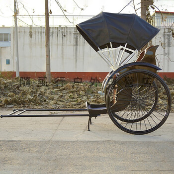 人力黄包车老上海仿古北京人力黄包车上海滩可电动复古单人黄包车