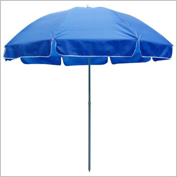 3米雨伞折叠大号太阳伞户外遮阳伞防晒大伞摆摊伞地摊沙滩伞圆形 蓝色