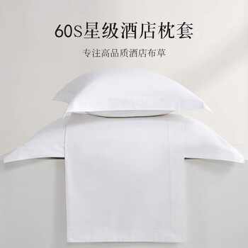 无品牌 枕套 浅蓝缎条 枕芯套 