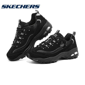 【斯凯奇鞋子】skechers斯凯奇黑白熊猫鞋情侣款鞋子女时尚潮流老爹鞋