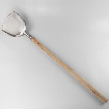 尚心堂不锈钢大铲头磨砂锅铲头木柄大锅铲加厚大号食堂餐厅烹饪铲19cm