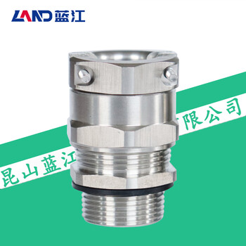 蓝江 双锁紧不锈钢电缆防水接头IP68防护双压紧格兰头304材质 SJ-M12-05-SS
