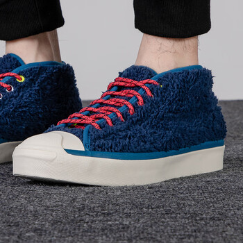 匡威(converse)中帮板鞋 开口笑 绒毛男鞋女鞋169790 36
