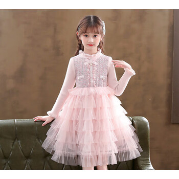 女童连衣裙秋冬款3-15岁女孩子穿的加厚保暖韩版针织裙中大童学生小香