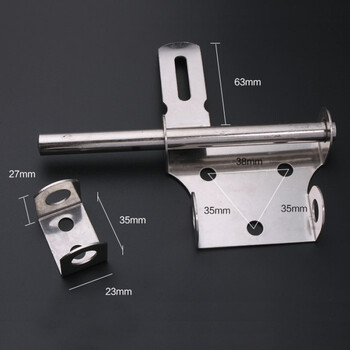 插锁弹簧插销不锈钢插销钥匙开门插销地插锁#10 304款 牛头插销(6寸)