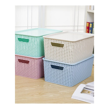 猪储物透明带盖镂空框气篮子瓶罐厨房筐衣柜盒子罐新款器皿收纳 2056