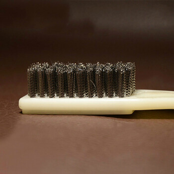 文玩工具大号钢丝刷大金刚核桃菩提清理加密塑料柄钢刷 塑料柄钢刷