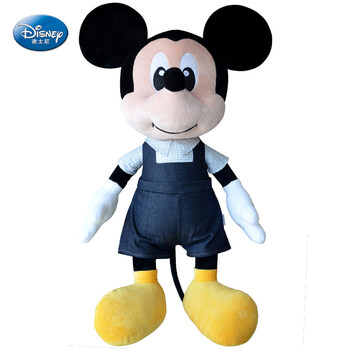 disney牛仔毛绒玩具米老鼠米妮米奇公仔娃娃儿童玩偶生日礼物女孩