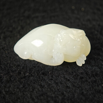 中国文玩 和田黄玉「元宝童子」６２ｍｍ 中国文玩 和田黄玉「元宝童子」62mm 彫刻