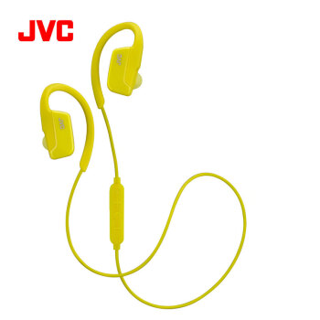 杰伟世（JVC）HA-EC600BT 颈挂式蓝牙耳机 运动防水防汗防滑防掉挂耳蓝牙耳机 黄色