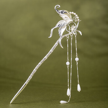 韩裴内思古风发簪蝴蝶琉璃百搭簪子古典头饰汉服发饰宫廷发钗古装配女