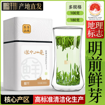鹏翔2025新茶现货春茶汉中仙毫巴山雀舌明前午子仙毫绿茶叶礼盒装特级 山水100g【明前手采高山鲜芽】