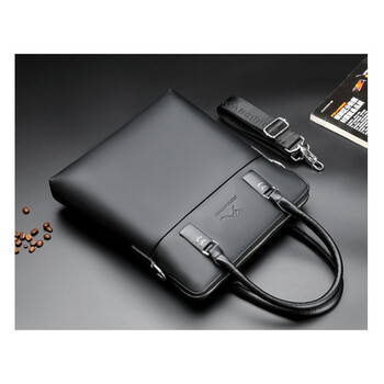 【京东优选】新品男士手提包手拿休闲公文包男商务包横款单肩包软皮包