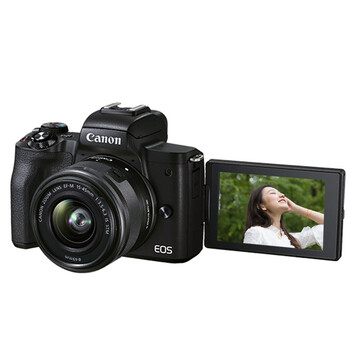 佳能(canon)m50二代微单相机 4k高清旅游美颜vlog数码相机eos m 黑色