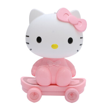 2019猪年新年元宵春节卡通儿童灯笼手提发光带音乐电动玩具 kt猫粉色