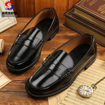 初高中生dk制服皮鞋日式鞋3e男款cos dk鞋黑色茶色正统学生鞋子男校服