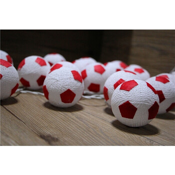 白色足球棉线球灯串 公司年会会场活动策划场地布置用灯 2.