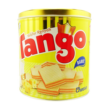 印尼进口tango奥朗探戈 威化饼干奶酪味 350g 罐装
