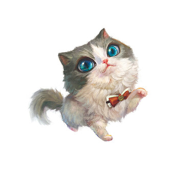 diy数字油画手绘油彩画可爱动物猫狗客厅装饰画熊猫减压手工填充填色