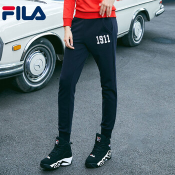 斐乐fila 女1911字母针织长裤 藏青色 l