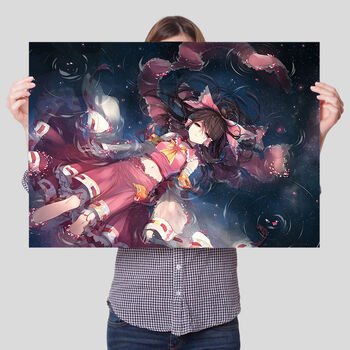 东方project博丽灵梦红魔乡海报二次元动漫宿舍卧寝室墙贴自粘贴东方