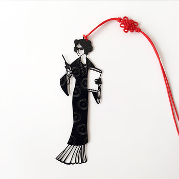 人物金属自制书签中国结文化创意设计礼品自制书签书签古风少女心书签