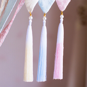 【京选尚品】汉服发带渐变流苏提花发带 古风汉服超仙飘带发绳头绳