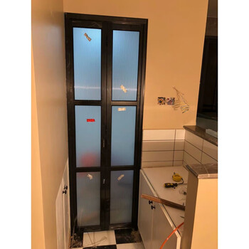 钛镁合金门厕所小推拉厨房吊轨隐形室内简约北欧风卫生间折叠推拉门