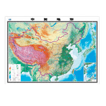 中國地形圖世界地圖地貌平面圖中國山脈河流走向11米15米中國1068mm7