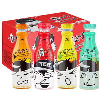 小茗同学冷泡超桔乌龙冰橘绿茶红茶溜溜混合装 乳酸菌480ml*15瓶