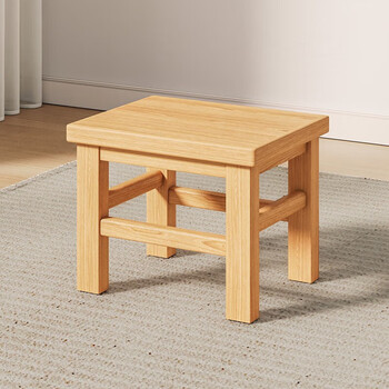 耐家(naijia)实木小凳子家用客厅木凳子板凳矮凳靠背小椅子木 【客厅