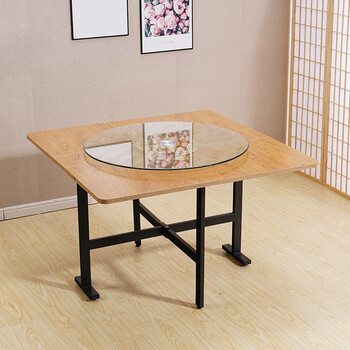 折叠圆桌家用简易圆桌面可折叠餐桌子饭桌户外简约餐桌凳椅组合 深