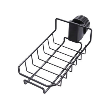 不锈钢可调节水龙头置物架抹布沥水架家用厨房免打孔水槽收纳架不锈钢