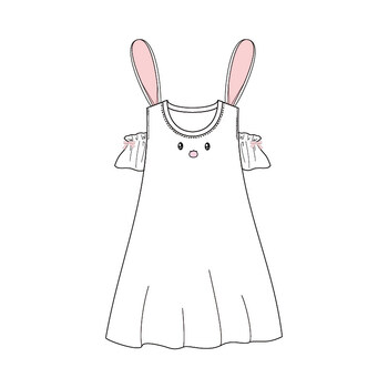 动漫二次元睡衣夏男兔子睡裙家居服连体睡衣2019 睡裙 s