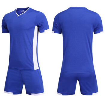 足球服套装定制小学生训练比赛队服印字男童短袖夏季男孩球衣蓝色xxs