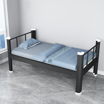 中伟钢制单人床学生公寓床员工宿舍铁架床加厚单层床定制款2000*1200*