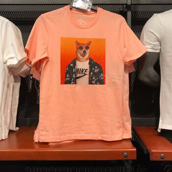 耐克nike男装短袖2019夏季新款柴犬墨镜潮流运动休闲宽松圆领半袖t恤