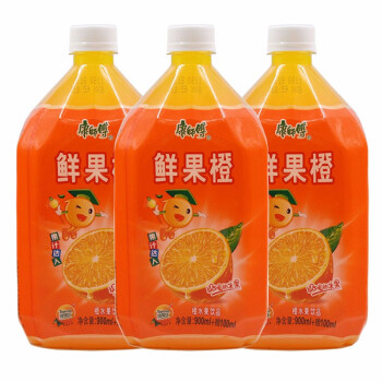 包邮 康师傅鲜果橙橙汁 大瓶装橙汁饮料夏季果味饮品1l*12瓶 1l*12瓶
