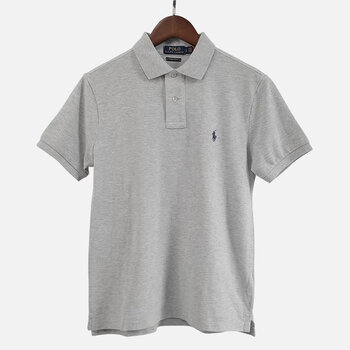 拉夫劳伦ralphlauren马标短袖polo衫男商务休闲翻领 灰色 美码m码(130