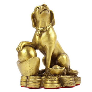 玄友铜狗摆件工艺十二生肖狗形金属金狗摆设补西北缺