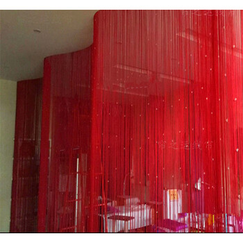 门帘挂帘定制家用少女成品隔断帘珠帘加密简约红色水晶珠珠帘阳台