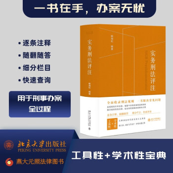 实务刑法评注 贯穿刑事诉讼程序的刑法全典 一书解决常见刑法问题 刑法宝典 喻海松作品