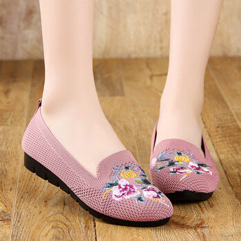 65欧黛茵高档名牌女鞋官方店老北京布鞋女妈妈鞋中老年人软底防滑